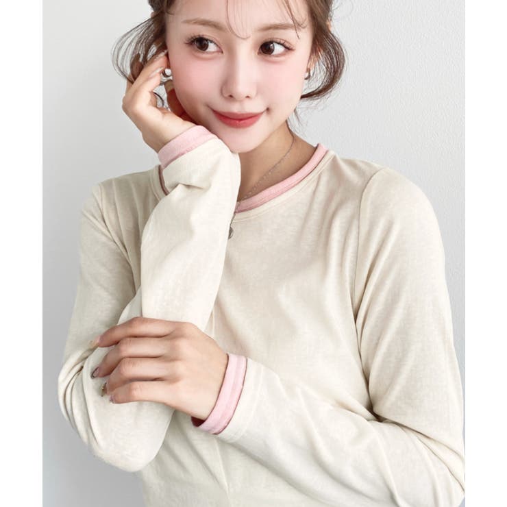 配色レイヤードライクセンタースリットシアープルオーバー | moment+ | 詳細画像4 