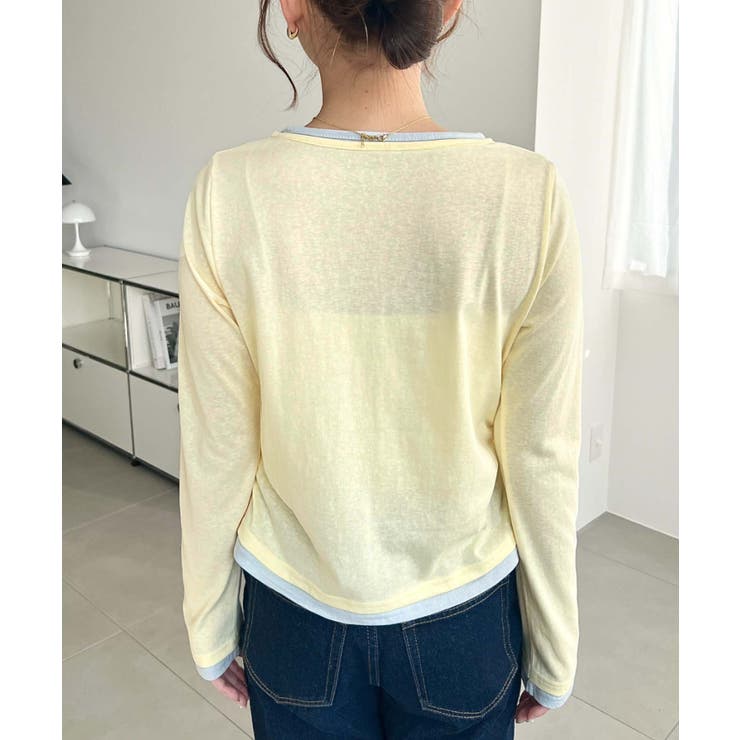 配色レイヤードライクセンタースリットシアープルオーバー | moment+ | 詳細画像41 