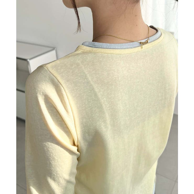 配色レイヤードライクセンタースリットシアープルオーバー | moment+ | 詳細画像42 