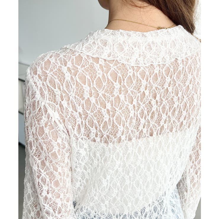 ストレッチレース長袖シャツカーディガン | moment+ | 詳細画像11 