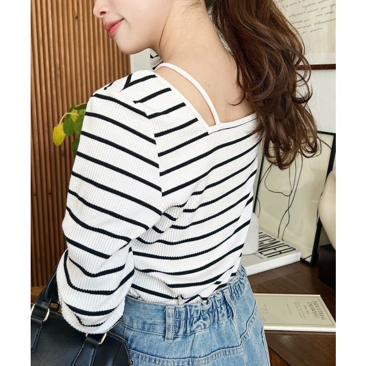 前後2WAY スクエアホルターネックプルオーバー	T/Cカットテレコリブ | moment+ | 詳細画像27