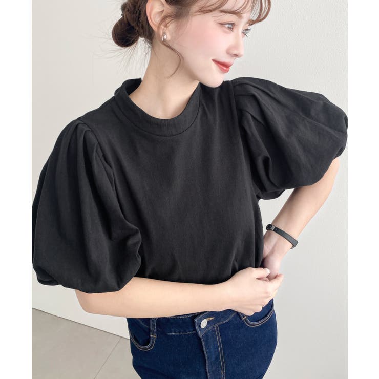 バックリボンパフスリーブ半袖Tシャツ | moment+ | 詳細画像10 