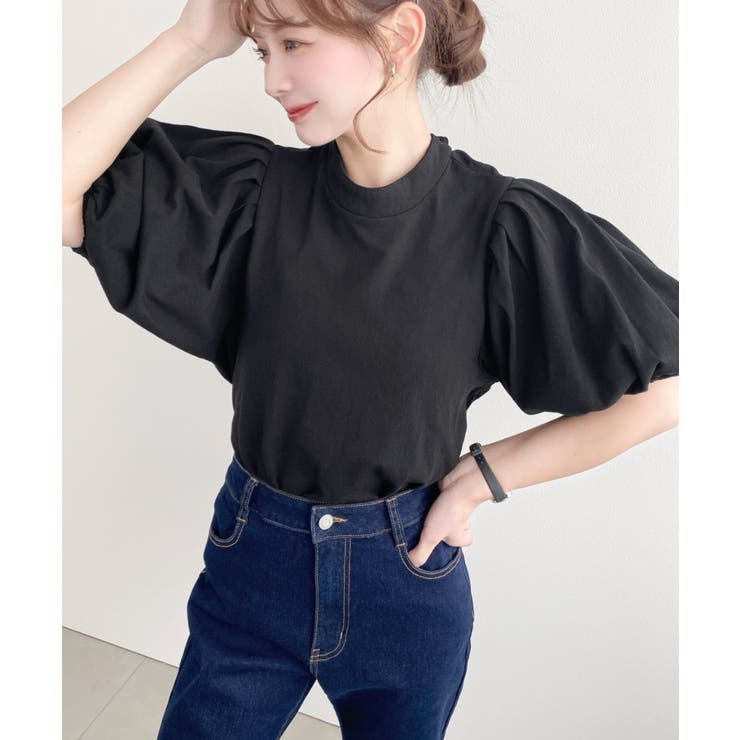 バックリボンパフスリーブ半袖Tシャツ | moment+ | 詳細画像11 
