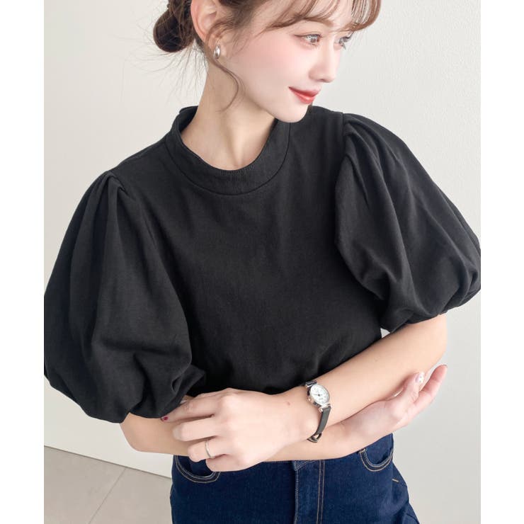 バックリボンパフスリーブ半袖Tシャツ | moment+ | 詳細画像12 