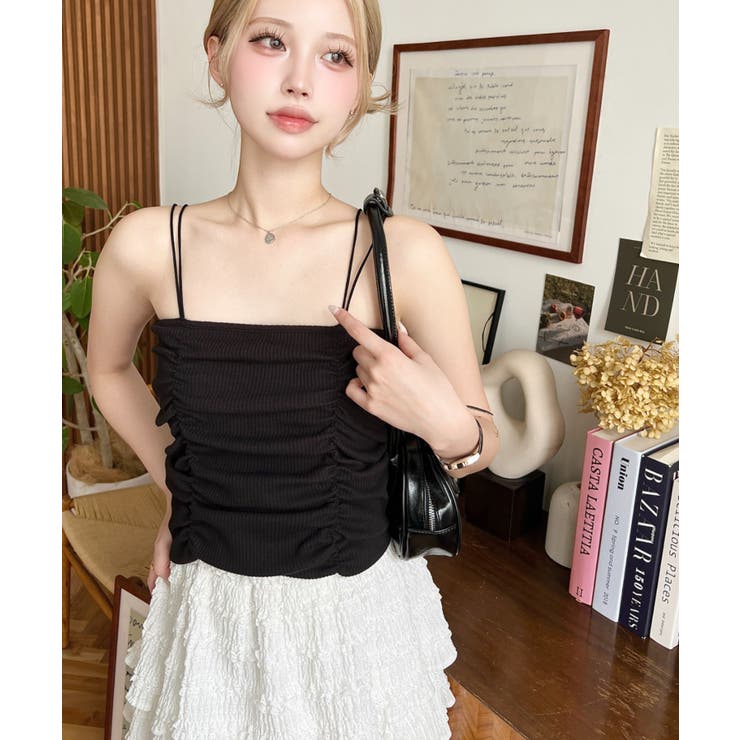 TCカットテレコリブシャーリングダブルストラップキャミソール | moment+ | 詳細画像17 