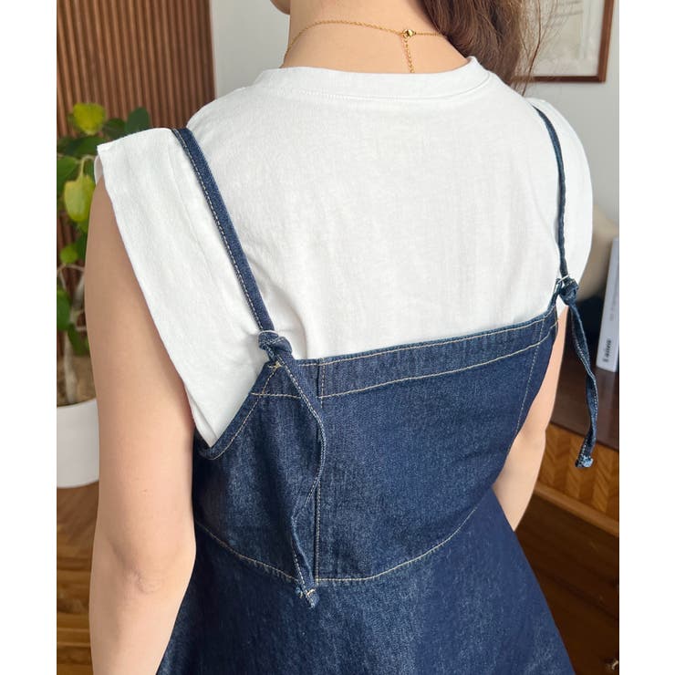 ライトオンスデニムダブルジップペプラムキャミ | moment+ | 詳細画像8 