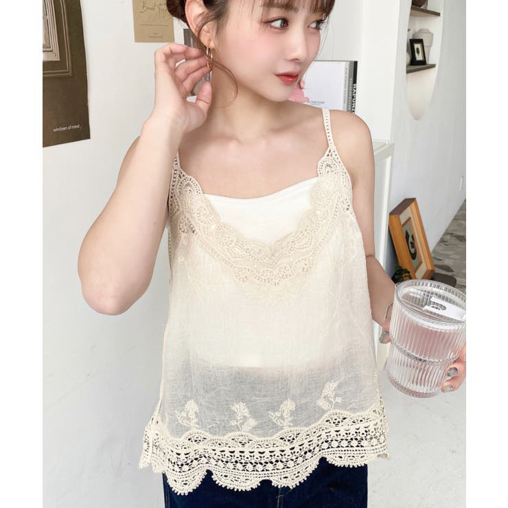 インド綿刺繍キャミブラウス[品番：ERMW0000152]｜moment+
