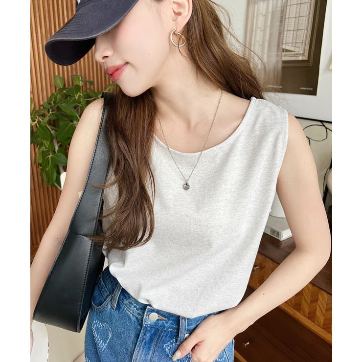 無地＆ボーダーラウンドヘムタンクトップ | moment+ | 詳細画像20 