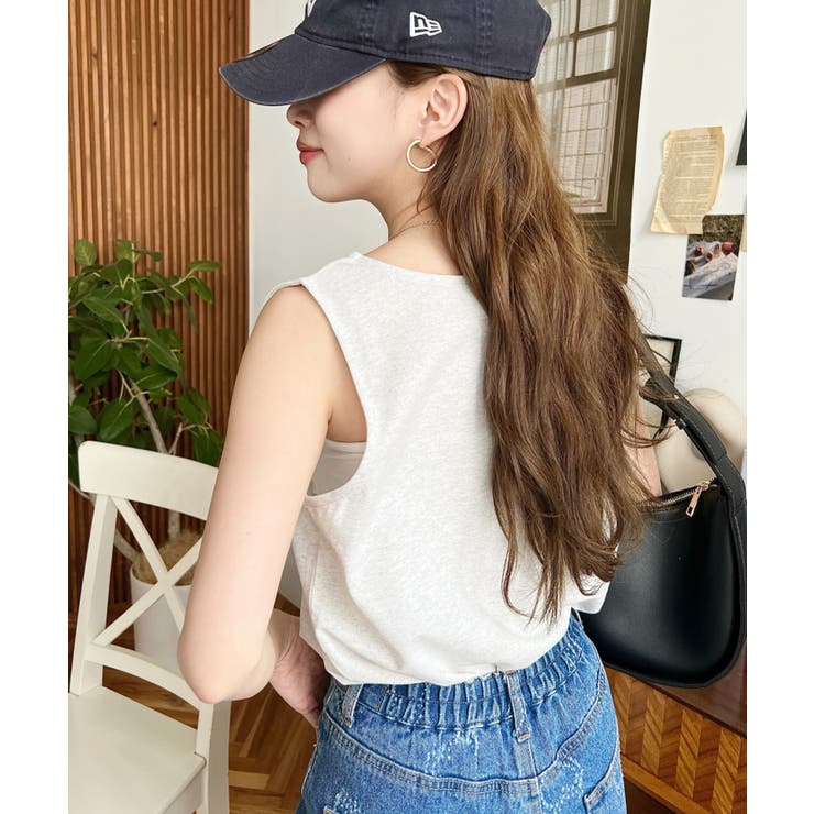 無地＆ボーダーラウンドヘムタンクトップ | moment+ | 詳細画像23 