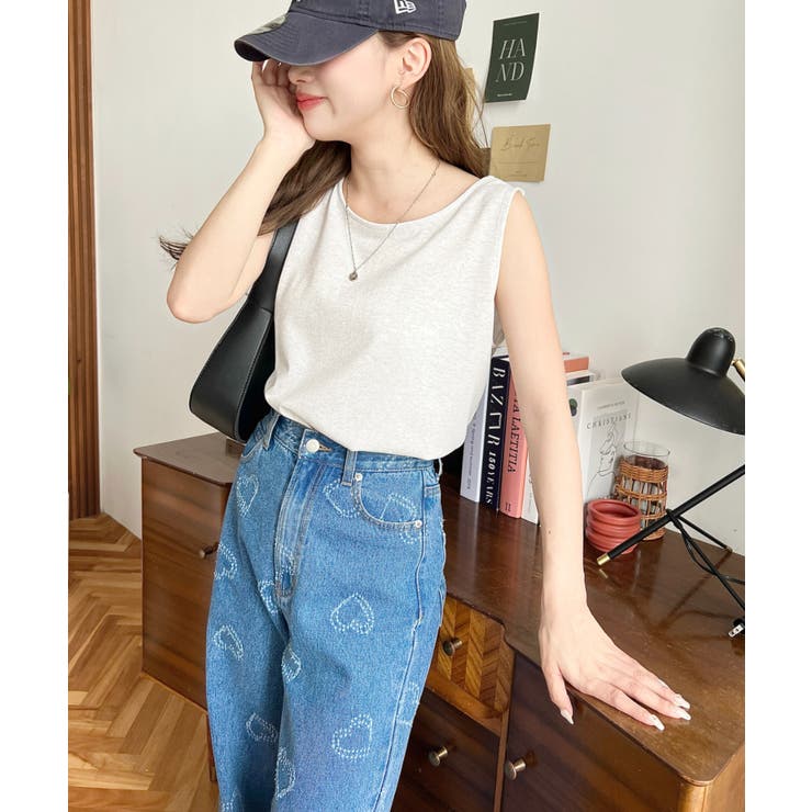 無地＆ボーダーラウンドヘムタンクトップ | moment+ | 詳細画像24 