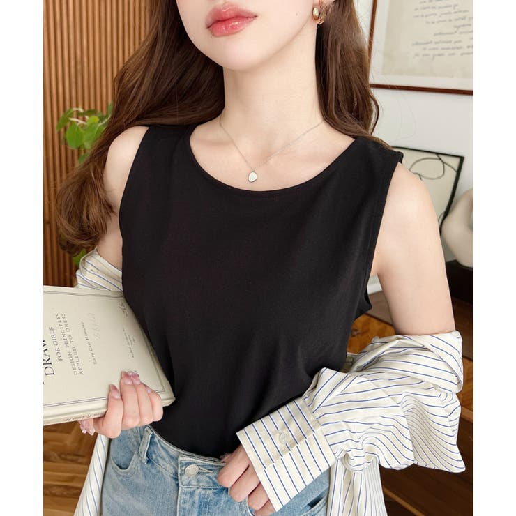 無地＆ボーダーラウンドヘムタンクトップ | moment+ | 詳細画像28 