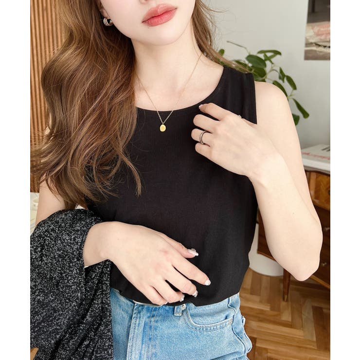 無地＆ボーダーラウンドヘムタンクトップ | moment+ | 詳細画像30 