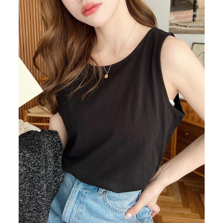 無地＆ボーダーラウンドヘムタンクトップ | moment+ | 詳細画像32 