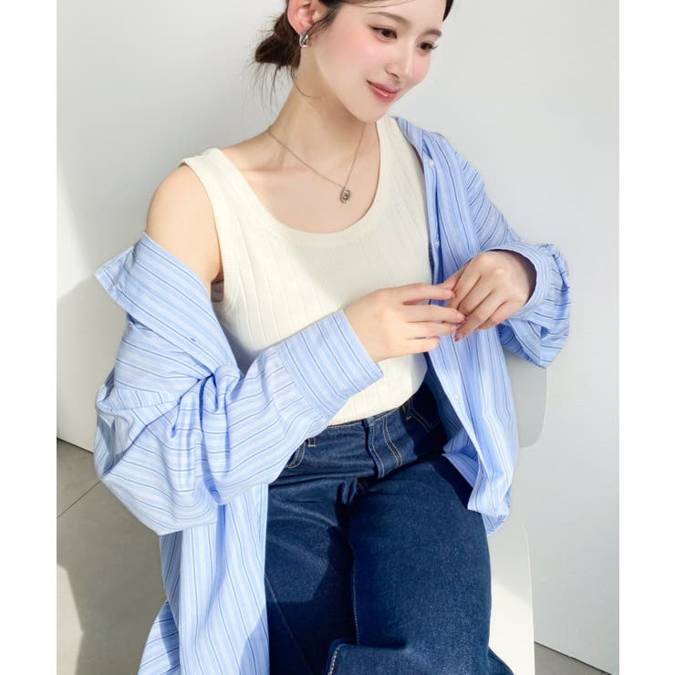 綿100％ワイドリブ.クルーネックタンクトップ | moment+ | 詳細画像16 