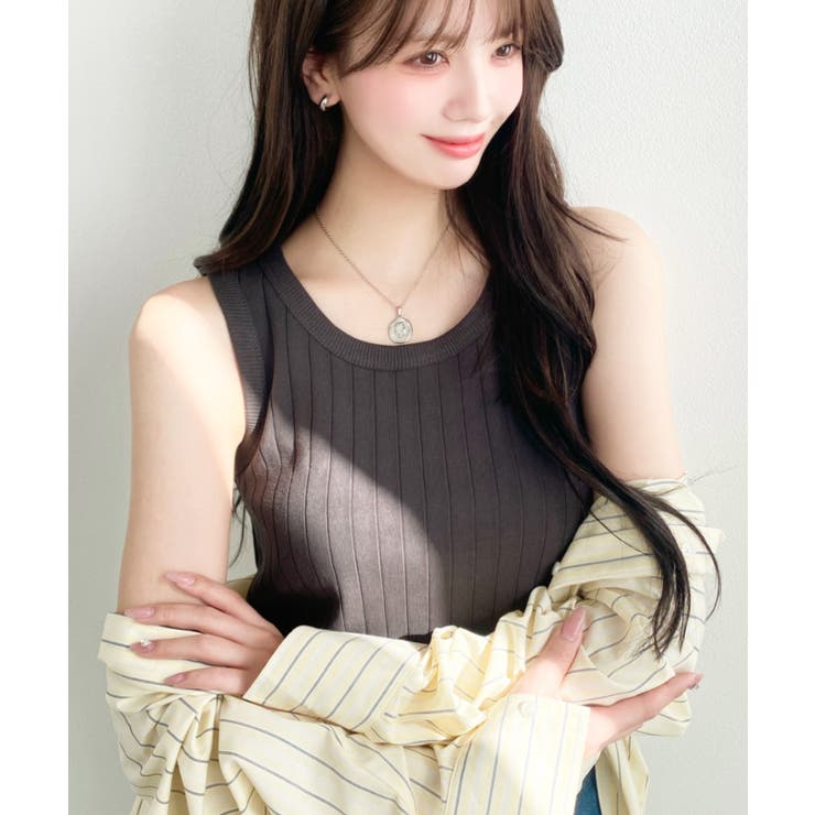 綿100％ワイドリブ.クルーネックタンクトップ | moment+ | 詳細画像20 