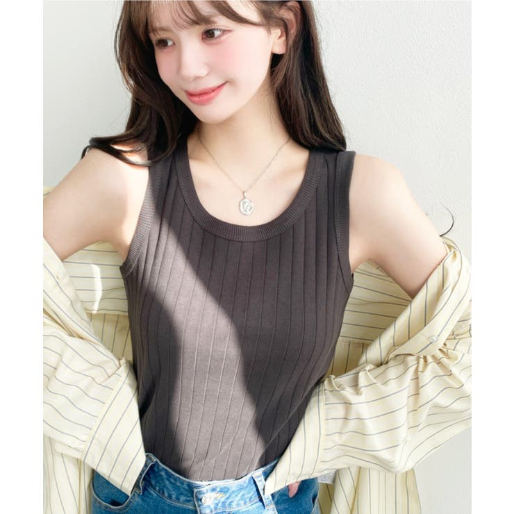 綿100％ワイドリブ.クルーネックタンクトップ | moment+ | 詳細画像21 