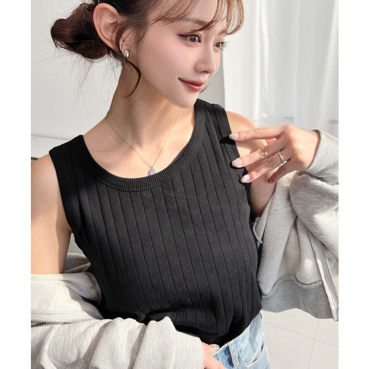 綿100％ワイドリブ.クルーネックタンクトップ | moment+ | 詳細画像27 