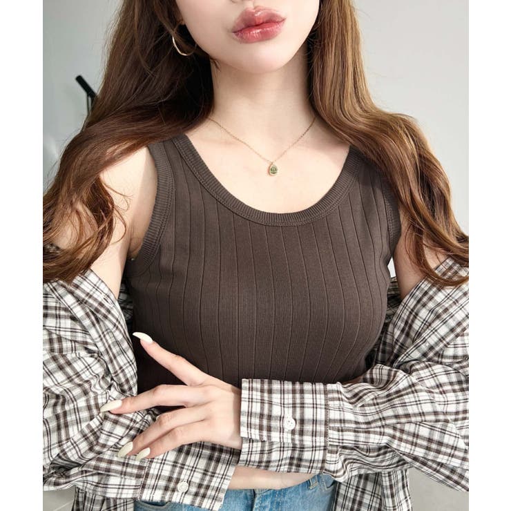 綿100％ワイドリブ.クルーネックタンクトップ | moment+ | 詳細画像32 