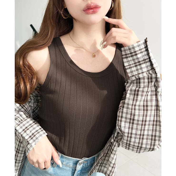 綿100％ワイドリブ.クルーネックタンクトップ | moment+ | 詳細画像34 