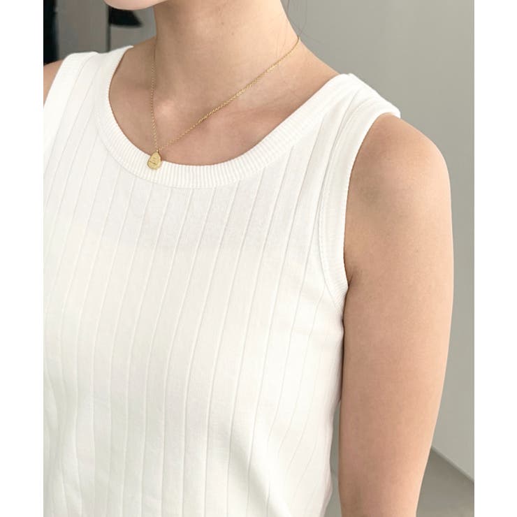 綿100％ワイドリブ.クルーネックタンクトップ | moment+ | 詳細画像9 