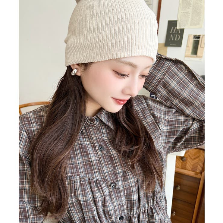 リブ編みニット帽 | moment+ | 詳細画像2 