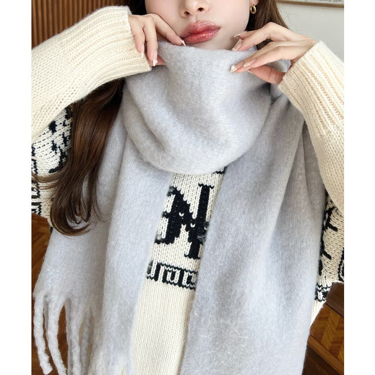 34色展開ボリュームフリンジマフラー | moment+ | 詳細画像12 