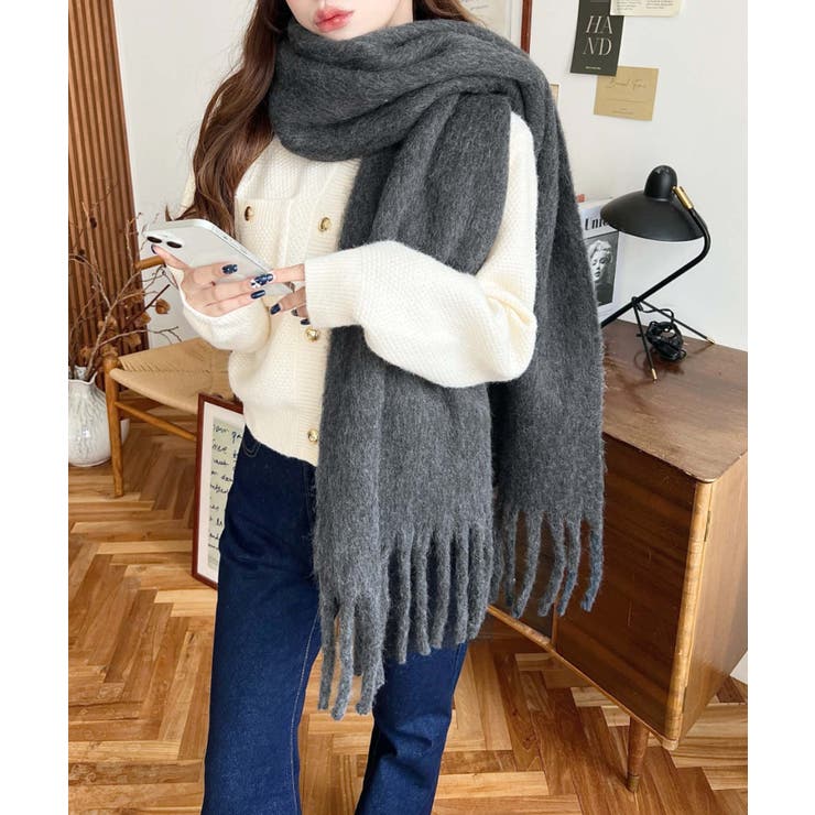 34色展開ボリュームフリンジマフラー | moment+ | 詳細画像14 