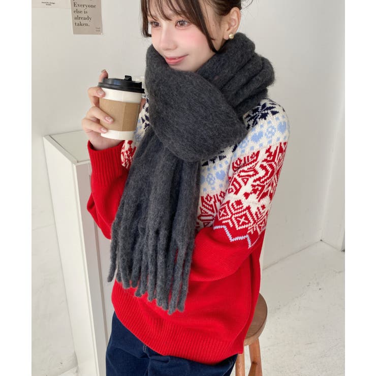 34色展開ボリュームフリンジマフラー | moment+ | 詳細画像15 