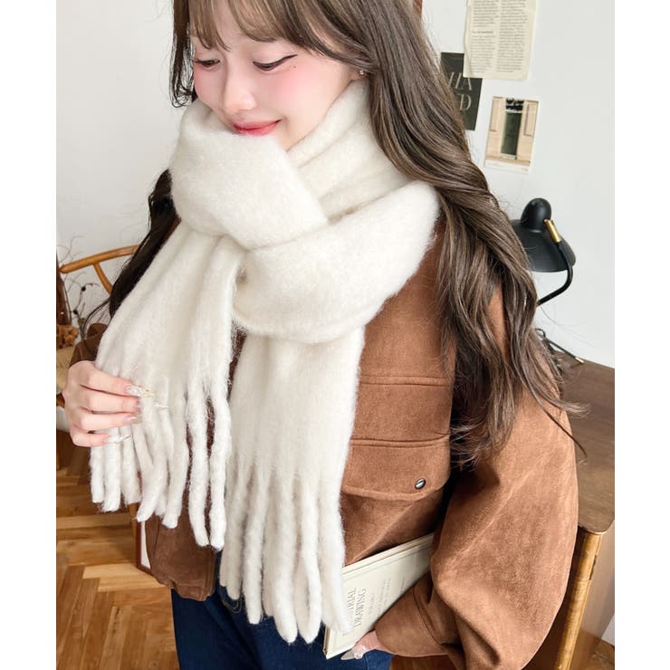 34色展開ボリュームフリンジマフラー | moment+ | 詳細画像2 