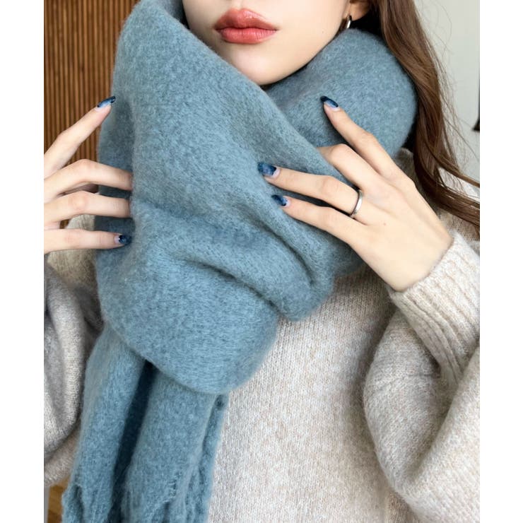 34色展開ボリュームフリンジマフラー | moment+ | 詳細画像34 