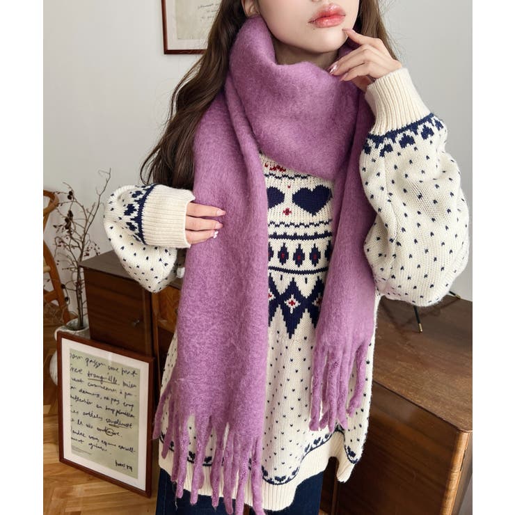 34色展開ボリュームフリンジマフラー | moment+ | 詳細画像50 