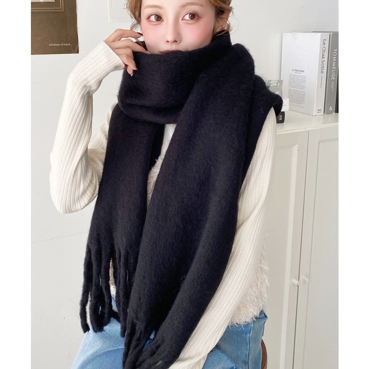 34色展開ボリュームフリンジマフラー | moment+ | 詳細画像7 