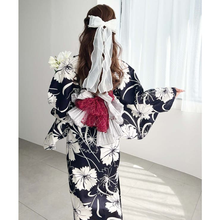 ＼豊富な13種類展開♪／浴衣3点セット（ゆかた＋帯2本） | moment+ | 詳細画像20 