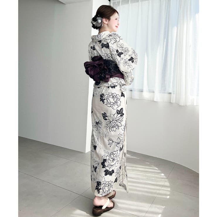 ＼豊富な13種類展開♪／浴衣3点セット（ゆかた＋帯2本） | moment+ | 詳細画像28 