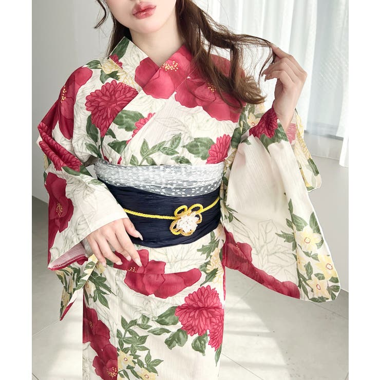 ＼豊富な13種類展開♪／浴衣3点セット（ゆかた＋帯2本） | moment+ | 詳細画像44 