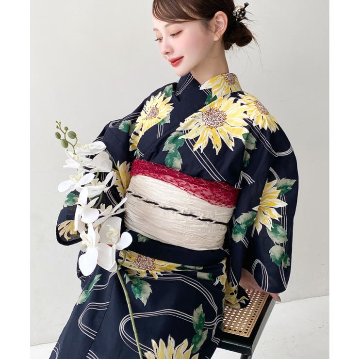 浴衣3点セット（ゆかた・帯2本）、その他3のみ2点セット[品番