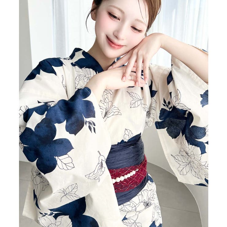 ＼豊富な13種類展開♪／浴衣3点セット（ゆかた＋帯2本） | moment+ | 詳細画像5 