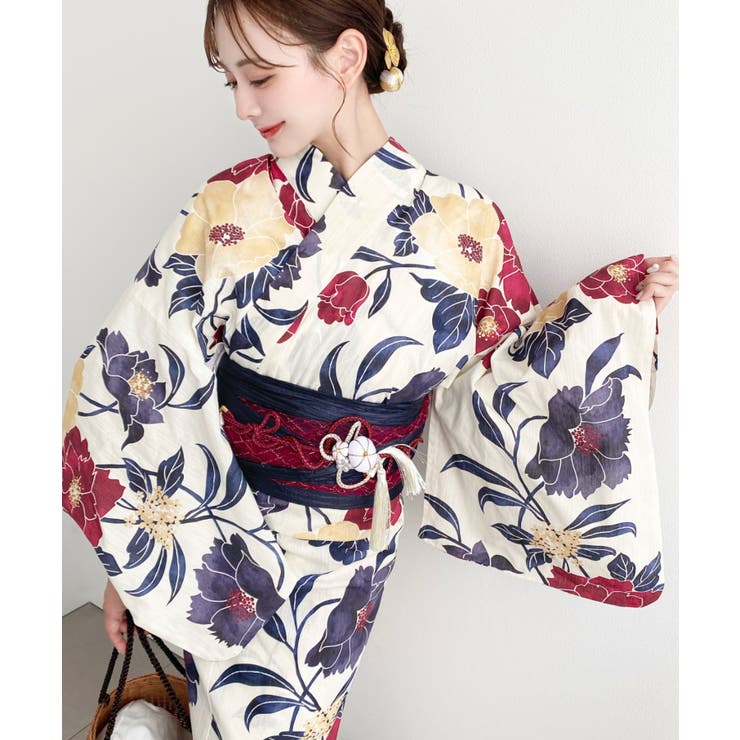 ＼豊富な13種類展開♪／浴衣3点セット（ゆかた＋帯2本） | moment+ | 詳細画像51 