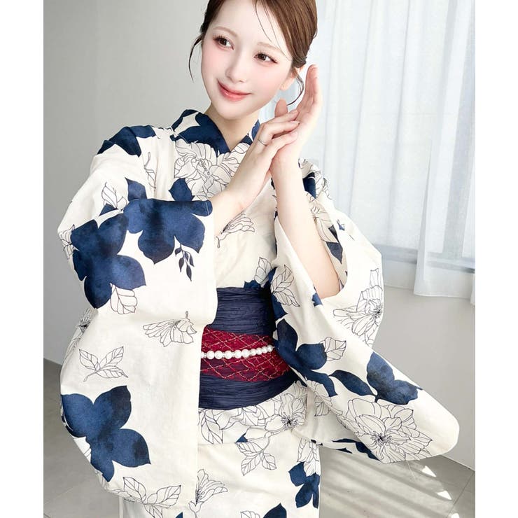 ＼豊富な13種類展開♪／浴衣3点セット（ゆかた＋帯2本） | moment+ | 詳細画像7 
