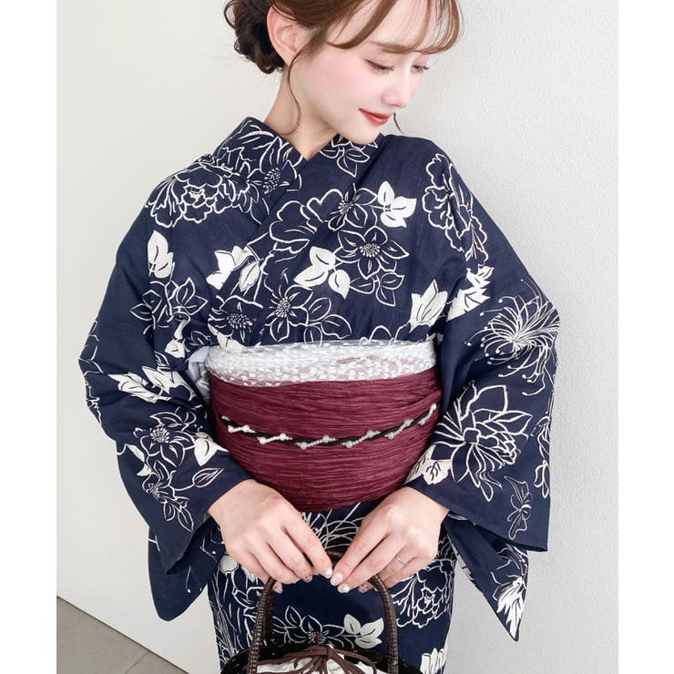 ＼豊富な13種類展開♪／浴衣3点セット（ゆかた＋帯2本） | moment+ | 詳細画像78 