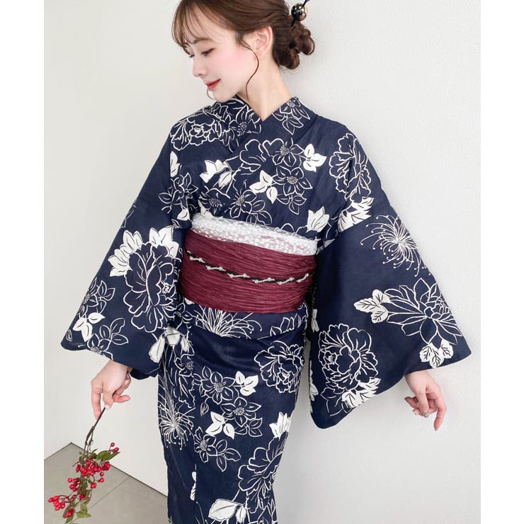 ＼豊富な13種類展開♪／浴衣3点セット（ゆかた＋帯2本） | moment+ | 詳細画像79 