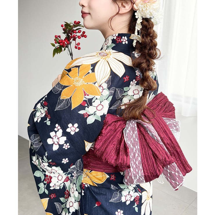 ＼豊富な13種類展開♪／浴衣3点セット（ゆかた＋帯2本） | moment+ | 詳細画像94 