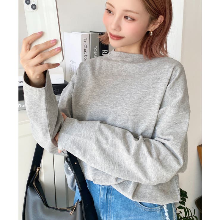 綿100％無地＆ボーダー.オーバーサイズロングスリーブTシャツ | moment+ | 詳細画像22 