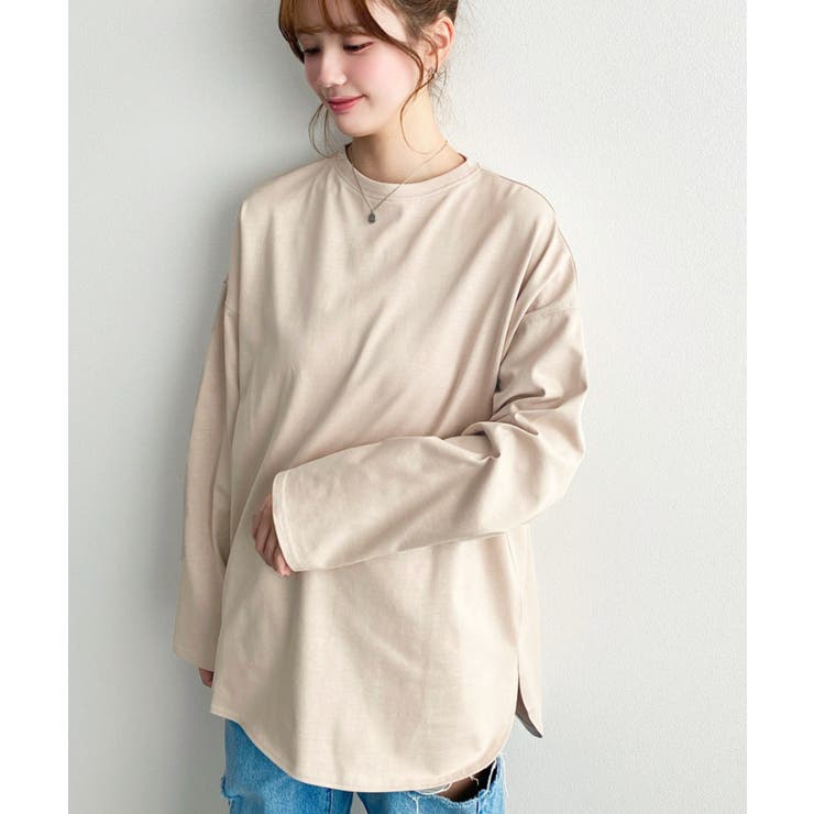 綿100％無地＆ボーダー.オーバーサイズロングスリーブTシャツ | moment+ | 詳細画像33 