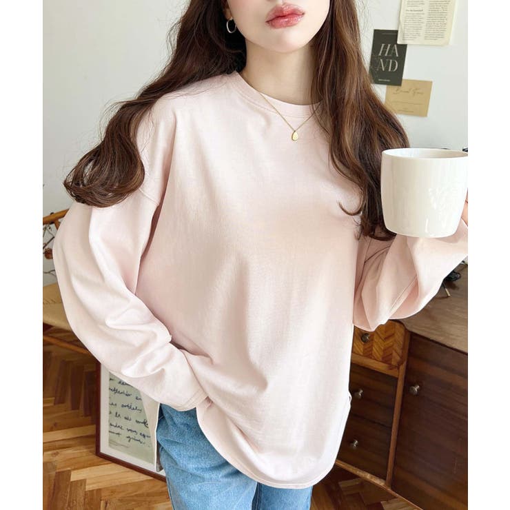 綿100％無地＆ボーダー.オーバーサイズロングスリーブTシャツ | moment+ | 詳細画像36 
