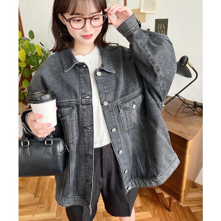 ブラック系その他 | オーバーサイズデニムジャケット ビッグGジャン ヘビーウェイトデニム＆ヘビーツイ… | moment+