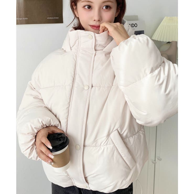 エコダウンフードブルゾン | moment+ | 詳細画像10 