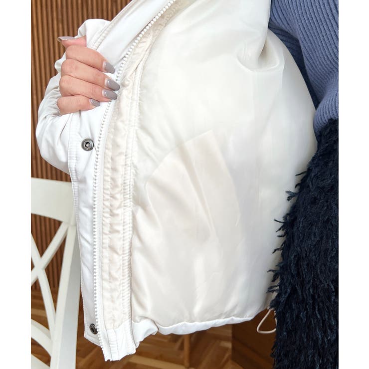 エコダウンフードブルゾン | moment+ | 詳細画像14 