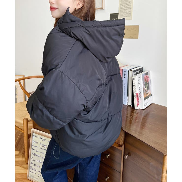 エコダウンフードブルゾン | moment+ | 詳細画像18 