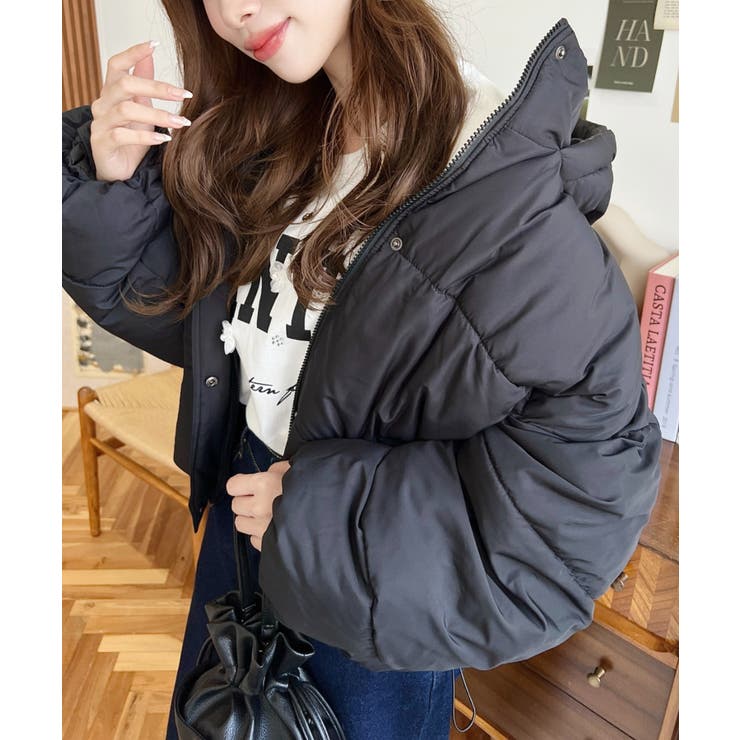 エコダウンフードブルゾン | moment+ | 詳細画像19 